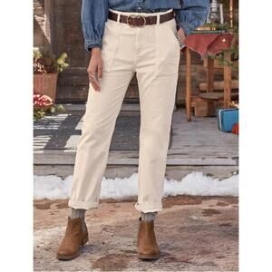 Driftwood Cream Palmer Stretch Utility Corduroy  Straight Leg Pants Size 26